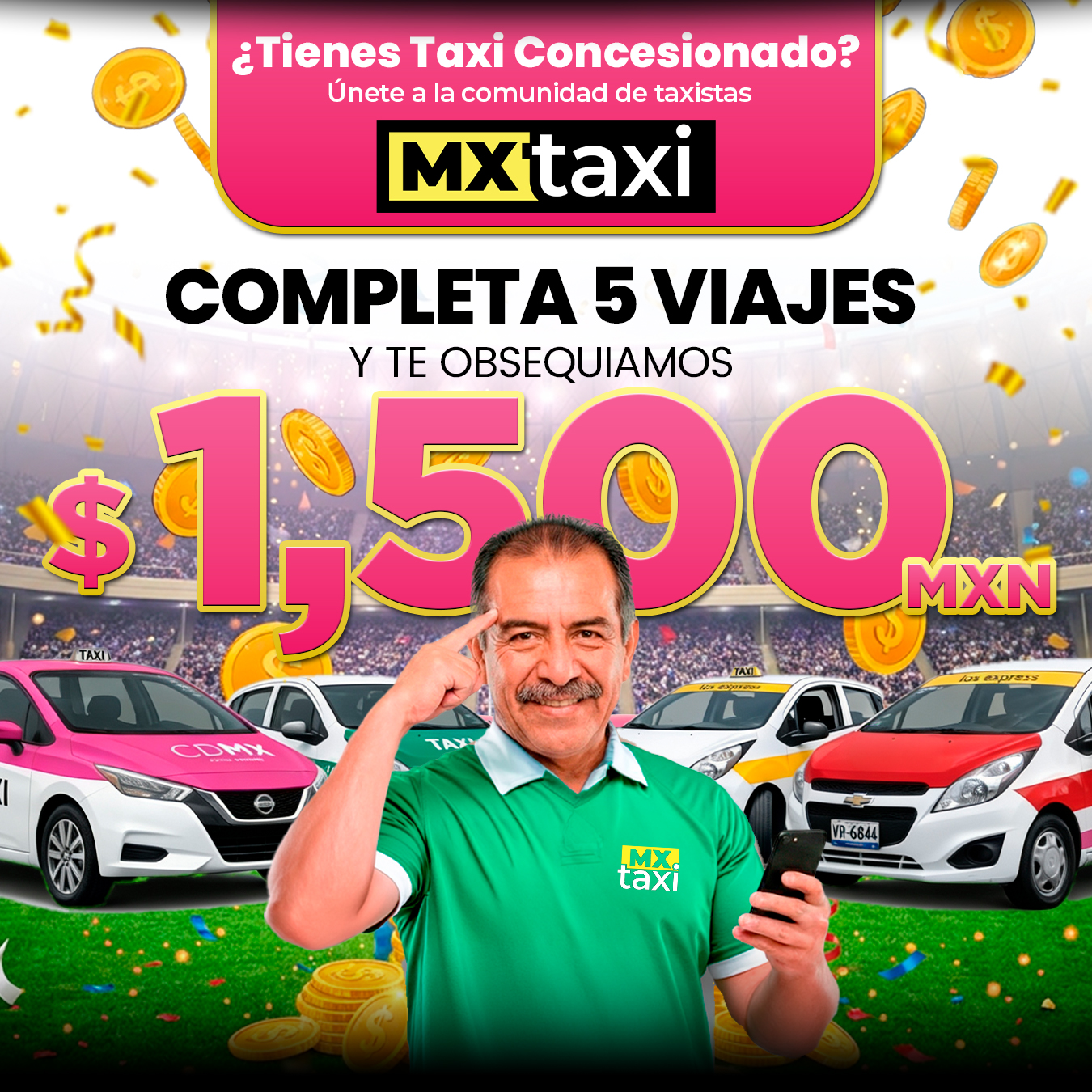 Bono $1,500 MXN MX Taxi